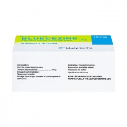 Bluecezin 10mg Bluepharma, 10 vỉ x 10 viên - Thuốc dị ứng