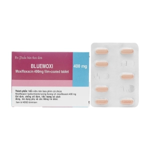 Bluemoxi 400mg Bluepharma 1 vỉ x 7 viên (Moxifloxacin)