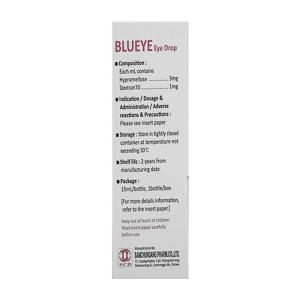 Blueye Eye Drop Samchundang 15ml (Hypromellose + Dextran 70) Blueye Eye Drop Samchundang 15ml (Hypromellose + Dextran 70)