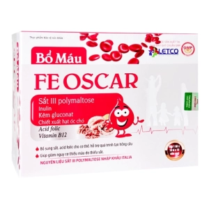 Bổ Máu Fe Oscar 10 vỉ x 10 viên - Bổ sung sắt, acid folic cho cơ thể