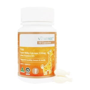 Kids Super Milky Calcium 330mg Plus Vitamin D3 Vitatree 30 viên - Bổ sung Canxi Vitamin D3 cho bé  Kids Super Milky Calcium 330mg Plus Vitamin D3 Vitatree 30 viên - Bổ sung Canxi Vitamin D3 cho bé