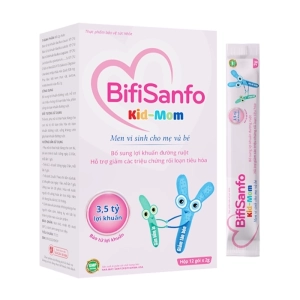 Bifisanfo Kid-Mom Sanfo 12 gói x 2g - Bổ sung lợi khuẩn đường ruột  Bifisanfo Kid-Mom Sanfo 12 gói x 2g - Bổ sung lợi khuẩn đường ruột