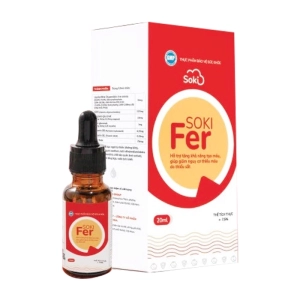 Soki Fer 20ml - Bổ sung thiếu máu, thiếu sắt  Soki Fer 20ml - Bổ sung thiếu máu, thiếu sắt