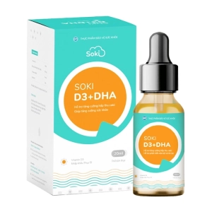 Soki D3+DHA 20ml - Bổ sung Vitamin D3, DHA cho bé 