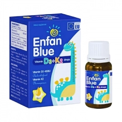 Bổ sung vitamin D3, vitamin K2 cho trẻ Enfan Blue Vitamin D3+K2 Drops Global Pharma 10ml