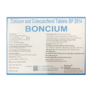 Boncium Gracure 3 vỉ x 10 viên (Calcium + Vitamin D3)
