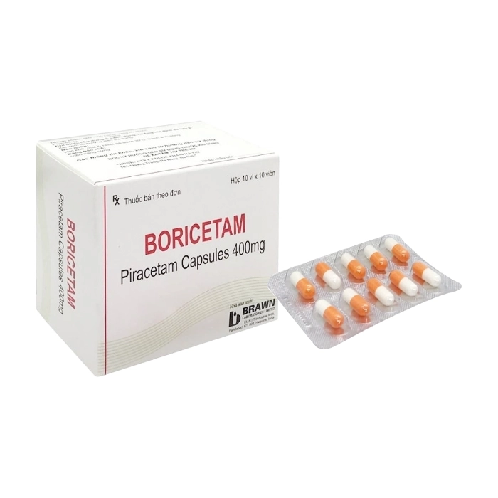 Boricetam 400mg Brawn 10 vỉ x 10 viên
