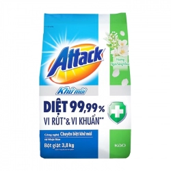 Bột Giặt Khử Mùi Attack 3.8kg (hương ngày sảng khoái) Bột Giặt Khử Mùi Attack 3.8kg (hương ngày sảng khoái)