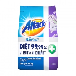 Bột Giặt Khử Mùi Attack 3.8kg (hương oải hương) Bột Giặt Khử Mùi Attack 3.8kg (hương oải hương)
