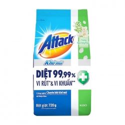 Bột Giặt Khử Mùi Attack 720g (hương ngày sảng khoái) Bột Giặt Khử Mùi Attack 720g (hương ngày sảng khoái)