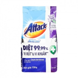 Bột Giặt Khử Mùi Attack 720g (hương oải hương) Bột Giặt Khử Mùi Attack 720g (hương oải hương)