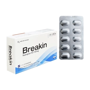 Breakin 150mg Davipharm 3 vỉ x 10 viên (Bupropion)