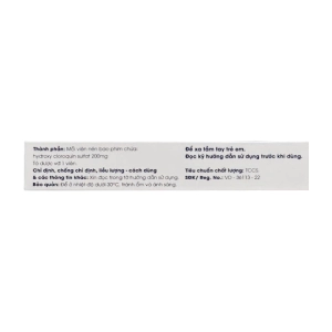 Bridotyl 200mg Enlie 3 vỉ x 10 viên (Hydroxychloroquine)