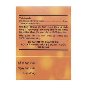 Bromhexine A.T An Thiên 30 ống x 5ml (Bromhexin hydroclorid)