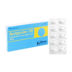 Buclapoxime 100 Brawn 1 vỉ x 10 viên