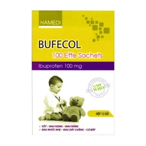 Bufecol 100 Effe Sachets Hà Nam 12 gói x 3g (Ibuprofen)