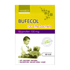 Bufecol 100 Effe Sachets Hà Nam 18 gói x 3g (Ibuprofen)