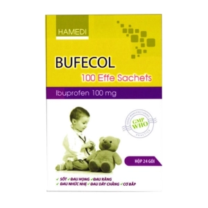 Bufecol 100 Effe Sachets Hà Nam 24 gói x 3g (Ibuprofen)