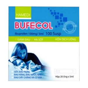 Bufecol 100 Susp Hà Nam 20 ống x 5ml (Ibuprofen)