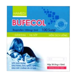 Bufecol 100 Susp Hà Nam 30 ống x 10ml (Ibuprofen)