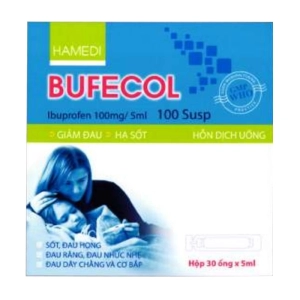 Bufecol 100 Susp Hà Nam 30 ống x 5ml (Ibuprofen)