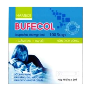 Bufecol 100 Susp Hà Nam 40 ống x 5ml (Ibuprofen)