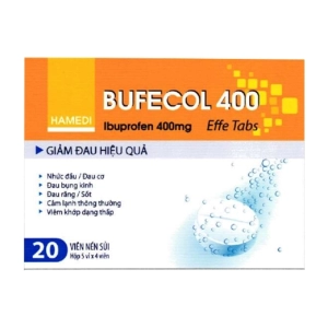 Bufecol 400 Effe Tabs Hà Nam 5 vỉ x 4 viên (Ibuprofen)