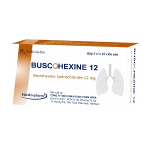 Buscohexine 12 Herabiopharm 3 vỉ x 10 viên (Bromhexine hydrochloride)