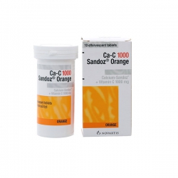 Viên sủi Ca-C 1000mg  Sandoz Orange, Tube 10 viên