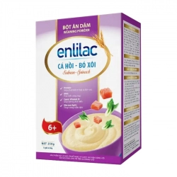 Cá Hồi Bó Xôi Enlilac 5 gói x 50g - Bột ăn dặm (6+)