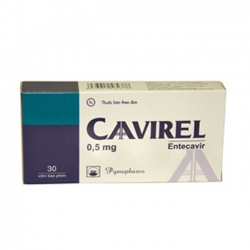 Caavirel 0,5mg Pymepharco, Hộp 3 vỉ x 10 viên Caavirel 0,5mg Pymepharco, Hộp 3 vỉ x 10 viên