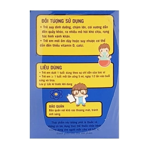 Calci+D3 Bibo Trang Minh 4 vỉ x 5 ống - Hỗ trợ bổ sung Calci, Vitamin D3 cho bé