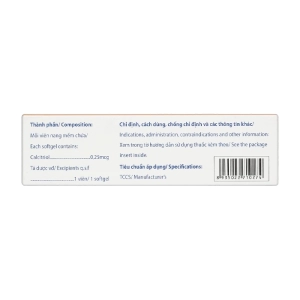 Calcitriol 0.25mcg Hataphar 3 vỉ x 30 viên (Calcitriol)