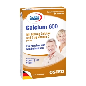 Calcium 600 EuRho Vital 1 vỉ x 15 viên - Bổ sung Canxi, giúp xương khỏe mạnh Calcium 600 EuRho Vital 1 vỉ x 15 viên - Bổ sung Canxi, giúp xương khỏe mạnh