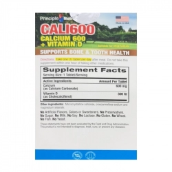 Calcium 600 Vitamin D Principle Nutrition 60 viên