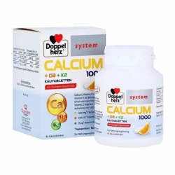 Calcium D3+K2 1000 Doppelherz 60 viên - Viên Nhai bổ xương