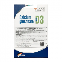 Calcium Gluconate + D3 Doctor Health 4 vỉ x 15 viên - Viên uống bổ xương Calcium Gluconate + D3 Doctor Health 4 vỉ x 15 viên - Viên uống bổ xương