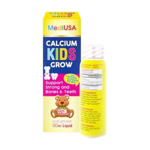 Calcium Kids Grow MediUSA 50ml - Bổ sung Canxi, Vitamin K2 cho bé Calcium Kids Grow MediUSA 50ml - Bổ sung Canxi, Vitamin K2 cho bé