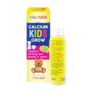 Calcium Kids Grow MediUSA 50ml - Bổ sung Canxi, Vitamin K2 cho bé Calcium Kids Grow MediUSA 50ml - Bổ sung Canxi, Vitamin K2 cho bé