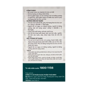 Calcium Magnesium + D3 Khương Thảo Đan Thái Minh 30 viên Calcium Magnesium + D3 Khương Thảo Đan Thái Minh 30 viên