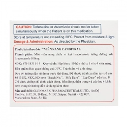 Canditral 100mg Glenmark 10 vỉ x 4 viên Canditral 100mg Glenmark 10 vỉ x 4 viên