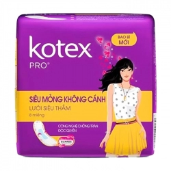 Cánh Siêu Mỏng Kotex Pro 8 miếng (không cánh)