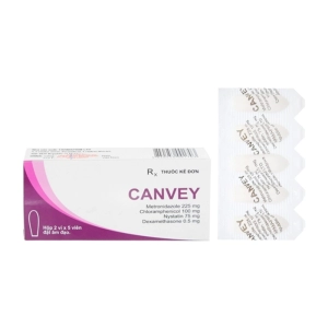 Canvey Farmaprim 2 vỉ x 5 viên (Metronidazol + Chloramphenicol + Nystatin + Dexamethason)