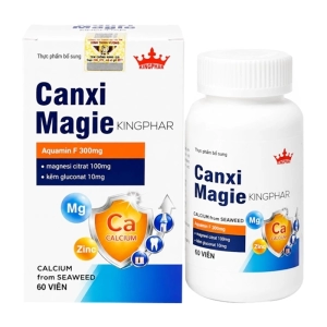 Canxi Magie Kingphar lọ 60 viên - Bổ sung Canxi, Magie