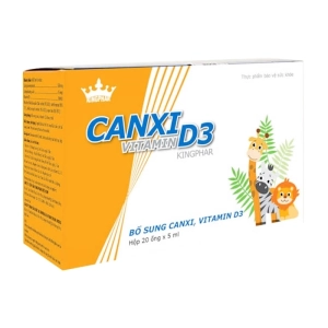 Canxi Vitamin D3 Kingphar 20 ống x 5ml - Bổ sung Canxi, Vitamin D3 cho cơ thể