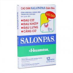 Cao dán giảm đau Salonpas, Hộp 12 miếng Cao dán giảm đau Salonpas, Hộp 12 miếng