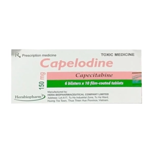 Capelodine 150mg Herabiopharm 6 vỉ x 10 viên (Capecitabine)