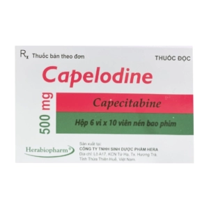 Capelodine 500mg Herabiopharm 6 vỉ x 10 viên (Capecitabine)