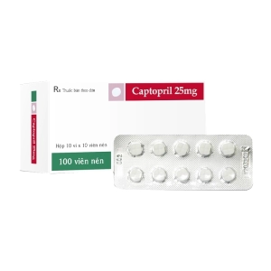 Captopril 25mg TV.Pharm 10 vỉ x 10 viên (Captopril)