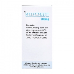 Carbamazepin 200mg Danapha 100 viên - Trị động kinh, đau dây thần kinh Carbamazepin 200mg Danapha 100 viên - Trị động kinh, đau dây thần kinh
